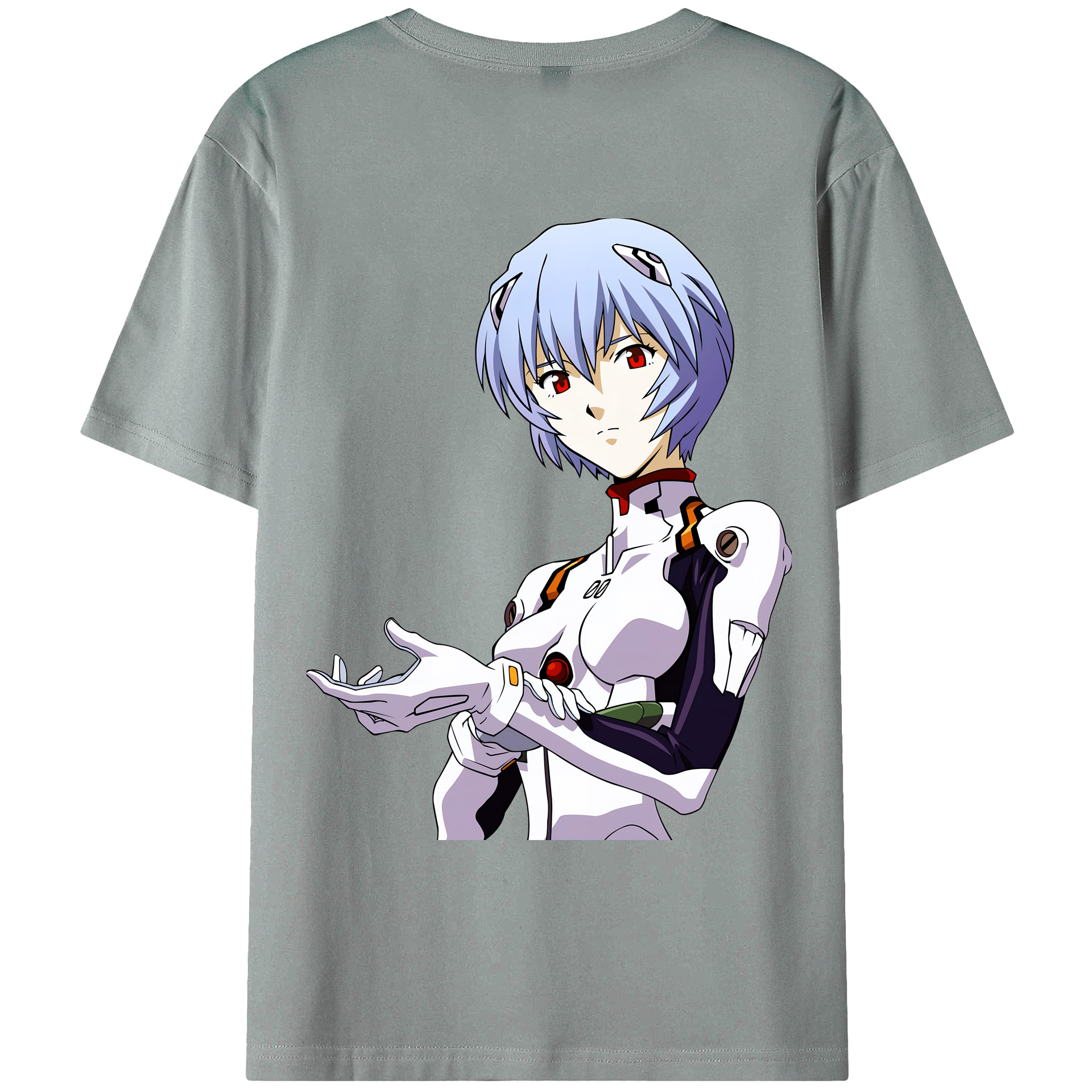 （画像用） EVA 新世紀エヴァンゲリオン 綿100％ メンズ半袖Tシャツ（バックプリント） 通気性